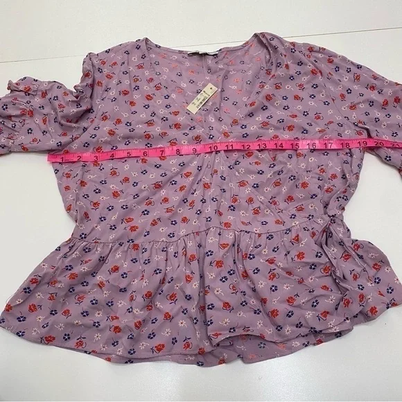 Madewell NWT Tie-Sleeve Wrap Top in Prairie Posies size 6 - Picture 10 of 12
